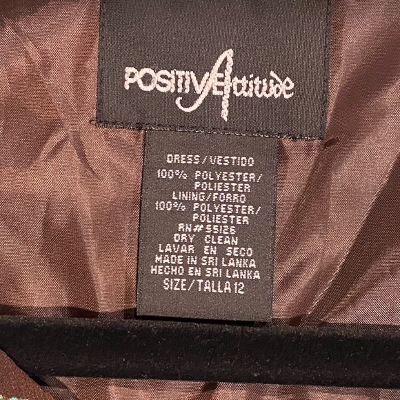 Positive Attitude Tiered Sleeveless Dress, Brown and Green Size 12 - Picture 7 of 12